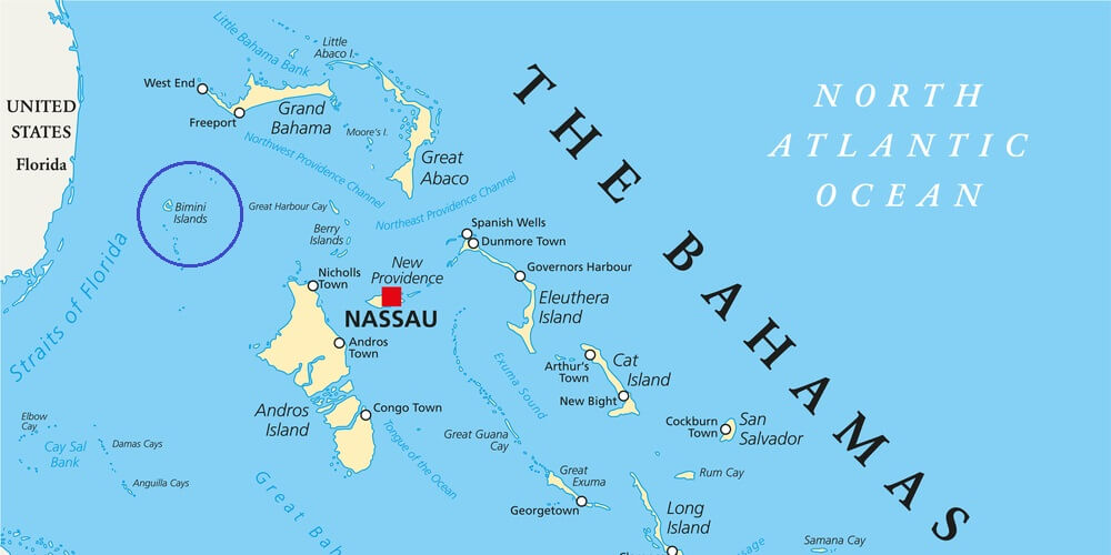 map of Cat Cay Bahamas
